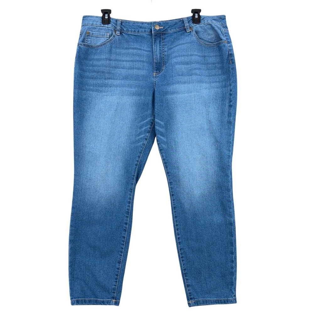 d.jeans Skinny Jeans Women 20W Cotton Blend Blue